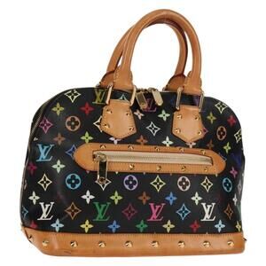 LOUIS VUITTON Monogram Multicolor Alma PM Hand Bag Black M40444 LV Auth ep12504V
